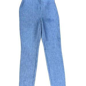 Ann Taylor Loft NWT Chambray High Waist Skinny Leg Pants Size 0 Petite
